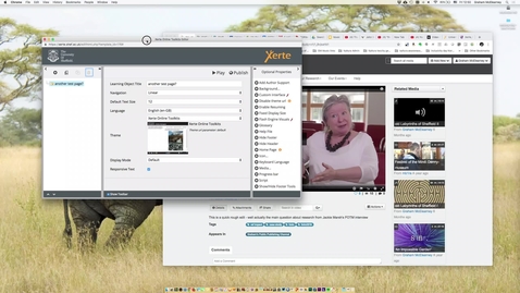 Thumbnail for Demo of inserting Kaltura vid into a page in Xerte
