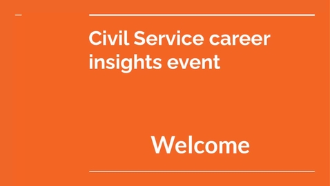 Thumbnail for Working in the Civil Service