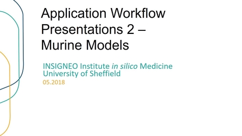 Thumbnail for Application 3 workflow: Murine models