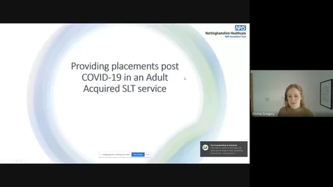 Thumbnail for Providing SLT placements post COVID-19 in an Adult Service - Sally Knapp