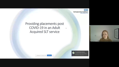 Thumbnail for entry Providing SLT placements post COVID-19 in an Adult Service - Sally Knapp