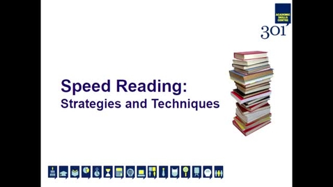 Thumbnail for entry Speed Reading: Strategies and Techniques