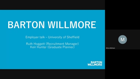 Thumbnail for entry Barton Willmore Graduate Scheme talk (December 2021)