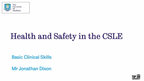 Thumbnail for Health and Safety in CSLE