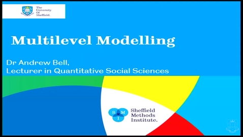 Thumbnail for AQM 2020 - Andy Bell Multilevel Modelling