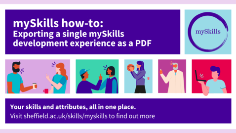 Thumbnail for Exporting a single mySkills development experience as a pdf