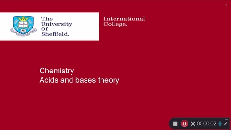 Thumbnail for Chemistry semester 1  seminar 1 - acid base theory