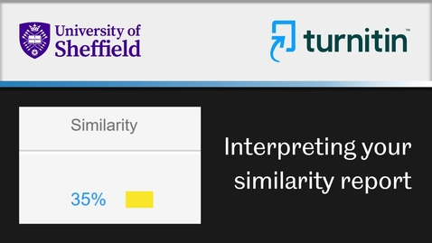 Thumbnail for entry Turnitin: interpreting your similarity report (students)