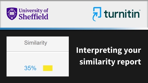 Thumbnail for Turnitin: interpreting your similarity report (students)