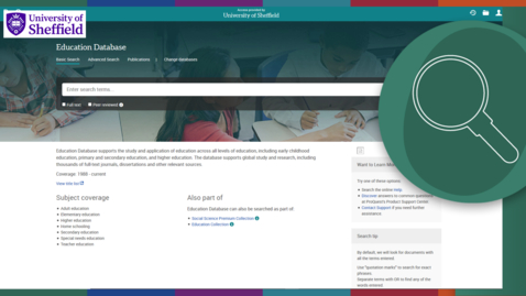 Thumbnail for Using Education Database