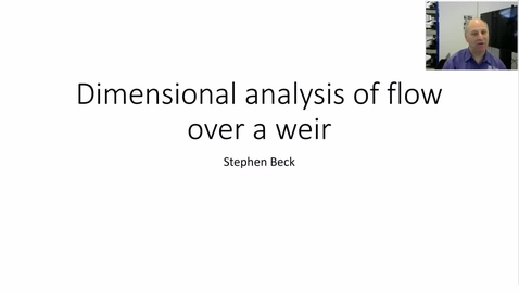 Thumbnail for Dimensional analysis of flow over a weir