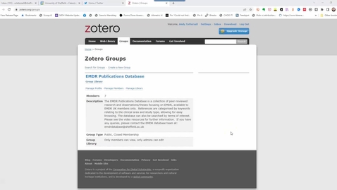 Thumbnail for entry 2. Navigating between the web and desktop versions of Zotero