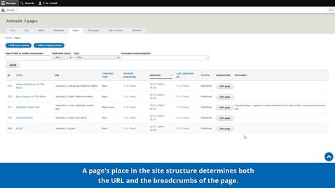 Thumbnail for New CMS Training | Core knowledge | Adding a page to the site structure