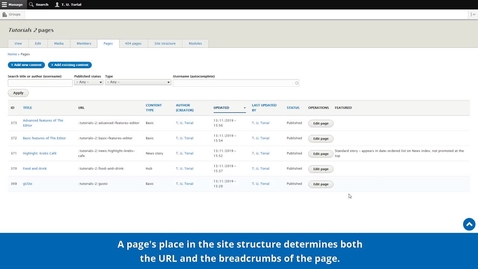 Thumbnail for entry New CMS Training | Core knowledge | Adding a page to the site structure