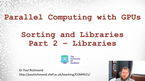 Thumbnail for Lecture 16 - Part 02 - Libraries