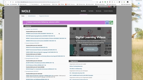 Thumbnail for Creating screencasts in MOLE with My Media
