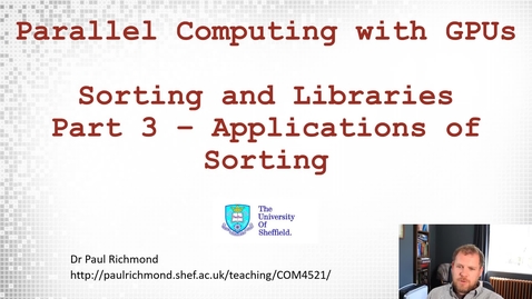 Thumbnail for Lecture 16 - Part 03 - Applications of Sort