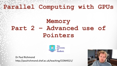 Thumbnail for Lecture 03 - Part 02 - Advanced Pointers