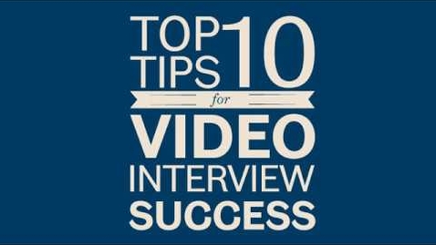 Thumbnail for entry Top tips: Video Interviews