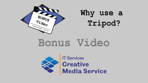 Thumbnail for Using a tripod