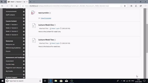 Thumbnail for Removing or Hiding Content Items Blackboard