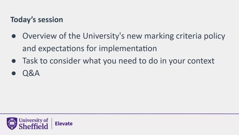 Thumbnail for Faculty of Health: Implementing the University's new marking criteria policy