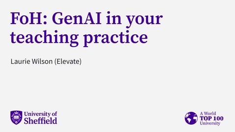 Thumbnail for Faculty of Health: Generative AI in your teaching practice