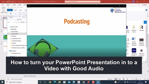 Thumbnail for entry PowerPoint Presentation to a Video with Good Audio
