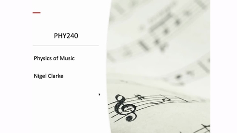 Thumbnail for Physics of music – taster lecture