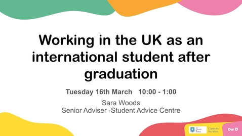 Thumbnail for Working in the UK as an international student after graduation