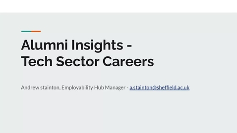 Thumbnail for Careers In... Tech Sector