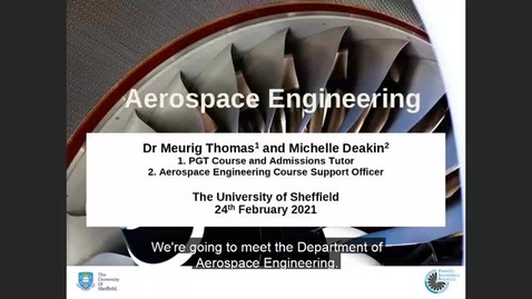Thumbnail for entry Postgraduate degrees in Aerospace Engineering
