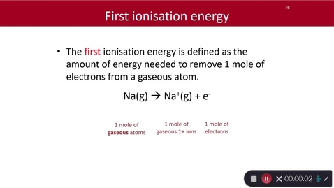 Thumbnail for chemistry semester 1  trends -  part 2