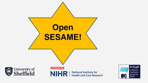 Thumbnail for EnSygN - SESAME webinar series - 'High-impact interventions in emergency care: 10 reviews in 12 weeks'