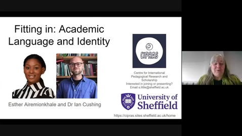 Thumbnail for entry Fitting in: Academic Language and Identity 