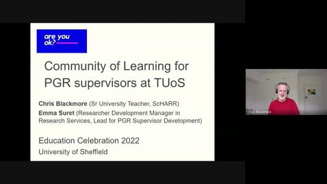 Thumbnail for entry Success videos - Community of learning for PGR supervisors