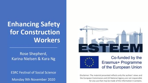 Thumbnail for entry ESTEEM Safety Training for Construction Workers