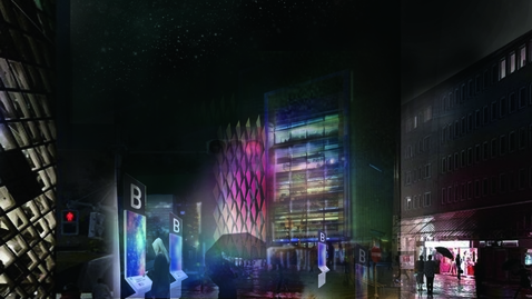 Thumbnail for entry Studio MAKE 2015 (2)  Media Facade by Zixing Athena Yang