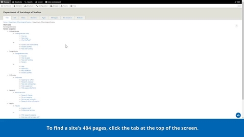 Thumbnail for New CMS Training | Group owner top up | 404s and redirects