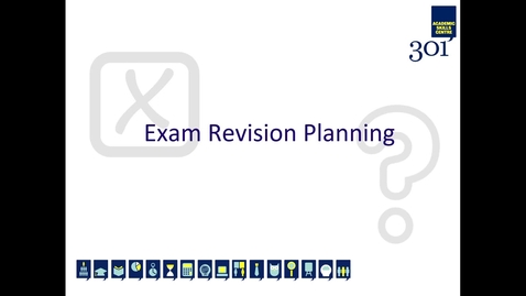 Thumbnail for entry Exam Revision Planning