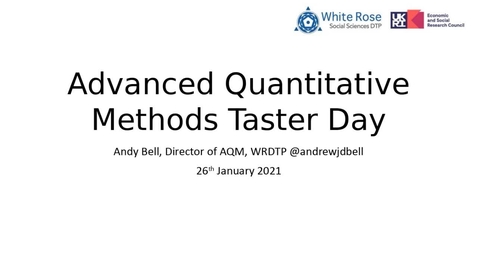 Thumbnail for WRDTP - AQM Taster Day (2021) AB Intro