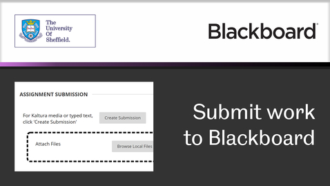 Thumbnail for entry How to submit work in Blackboard