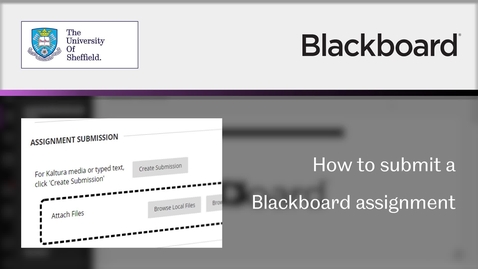 Thumbnail for entry How to submit work in Blackboard