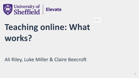 Thumbnail for Faculty of Health: Teaching online - what works?