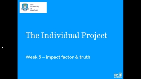 Thumbnail for week5 - impact &amp; truth