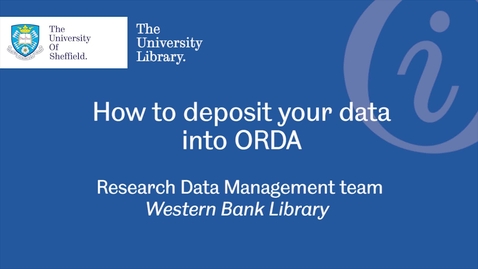 Thumbnail for How to deposit your data into ORDA