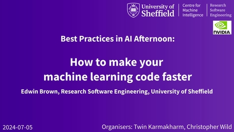 Thumbnail for How to make your machine learning code faster