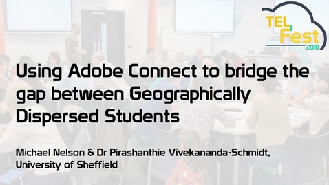 Thumbnail for entry Using Adobe Connect to bridge the gap between geographically dispersed students