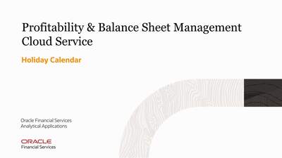 Holiday Calendar - Oracle Video Hub