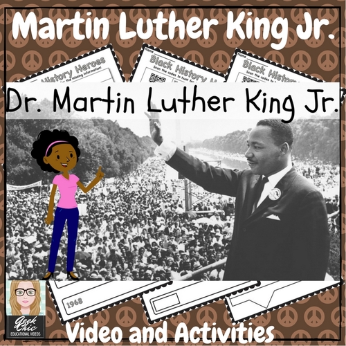 Preview of Black History Month Martin Luther King Jr. Video, PPT and Activities Kit!